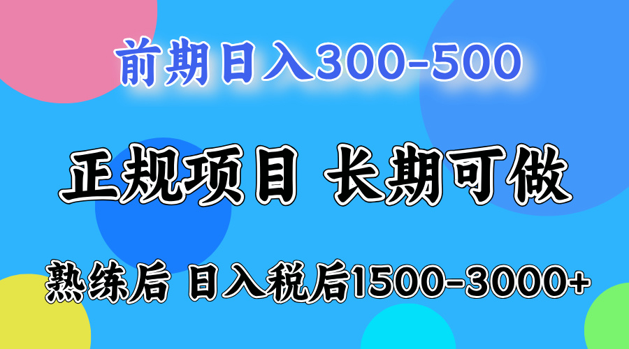 备战寒假，月入10万+，正规项目，常年可做