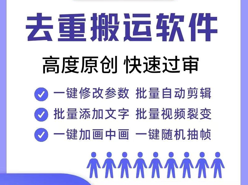 短视频搬运去重神器，支持抖音、快手、视频号